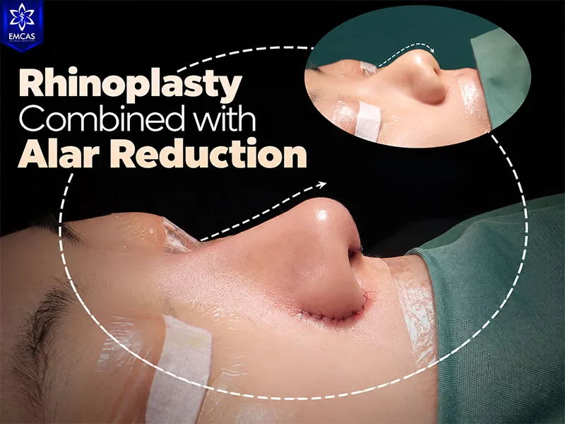 Alar base reduction can narrow a wide or flared nasal base and improve facial proportions