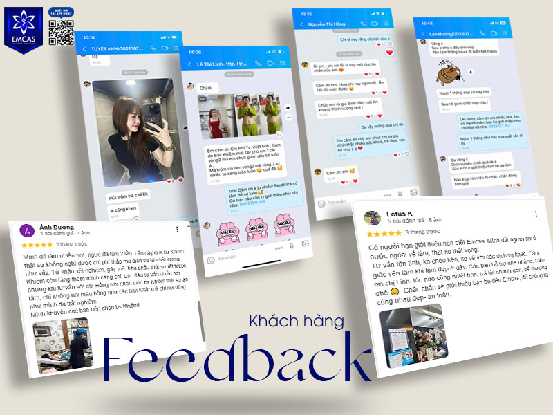 Theo nhiều review Bệnh viện Thẩm mỹ EMCAS trên Facebook và Google, phần lớn khách hàng đều đánh giá tích cực về emcas