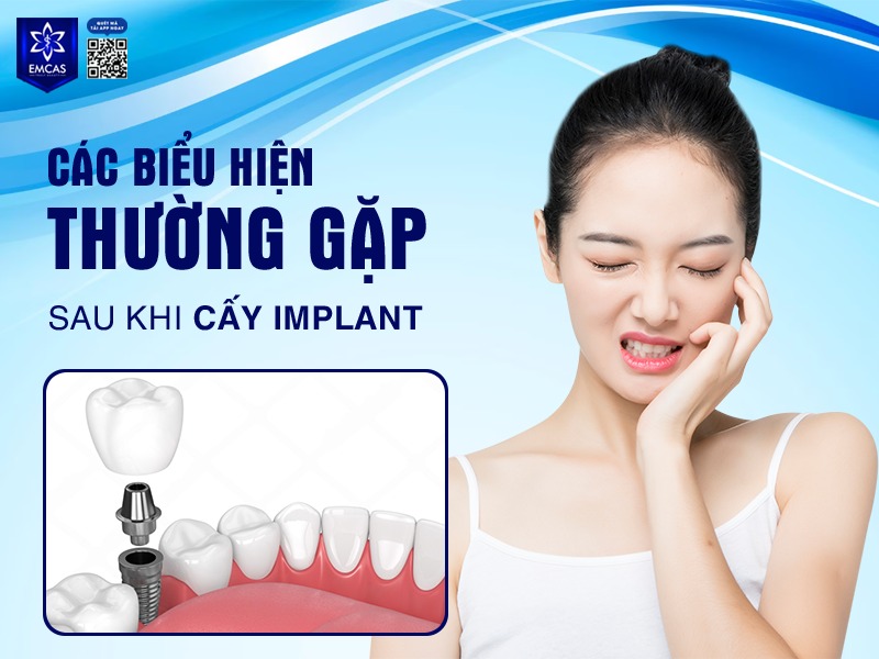 Sau khi cắm Implant, nhiều người gặp những phản ứng sinh lý bình thường trong vài ngày đầu như sưng, đau hoặc chảy máu nhẹ