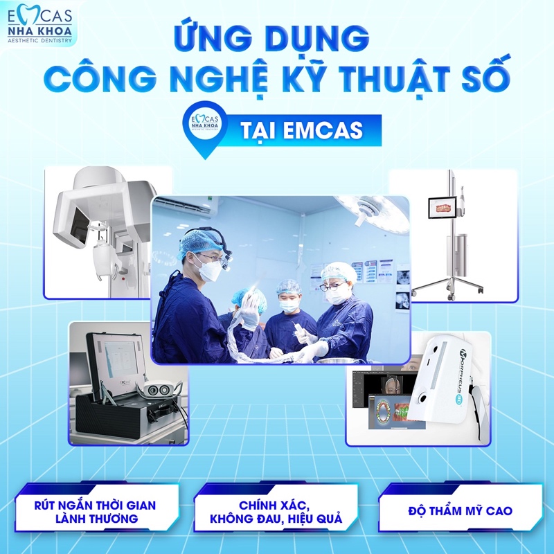 Nếu bạn còn đang phân vân lựa chọn cơ sở nha khoa uy tín, hãy đến với Nha khoa EMCAS trực thuộc Bệnh Viện Thẩm Mỹ EMCAS để được kiểm tra và tư vấn