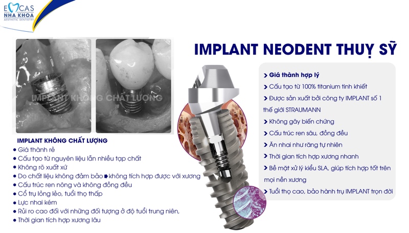 Trụ Implant Neodent là dòng Implant chất lượng cao do tập đoàn Straumann (Thụy Sĩ) sản xuất