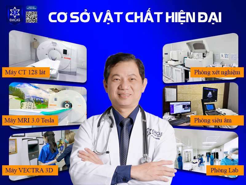Trang thiết bị tại Bệnh Viện Thẩm Mỹ EMCAS được đầu tư hiện đại với đa dạng các loại máy móc