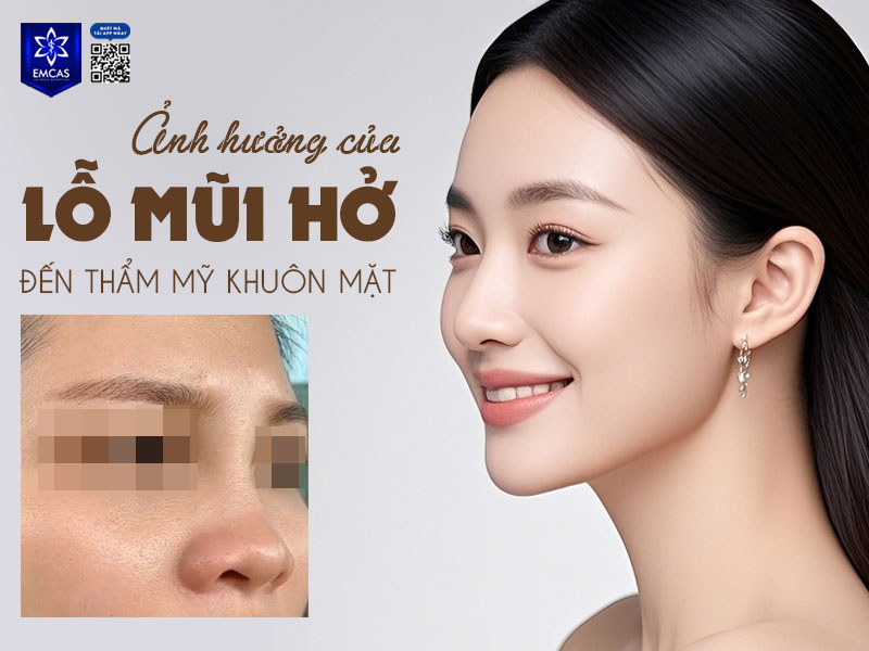 Từ góc nhìn thẩm mỹ, lỗ mũi hở được xem là một khuyết điểm đáng lưu ý trên gương mặt.