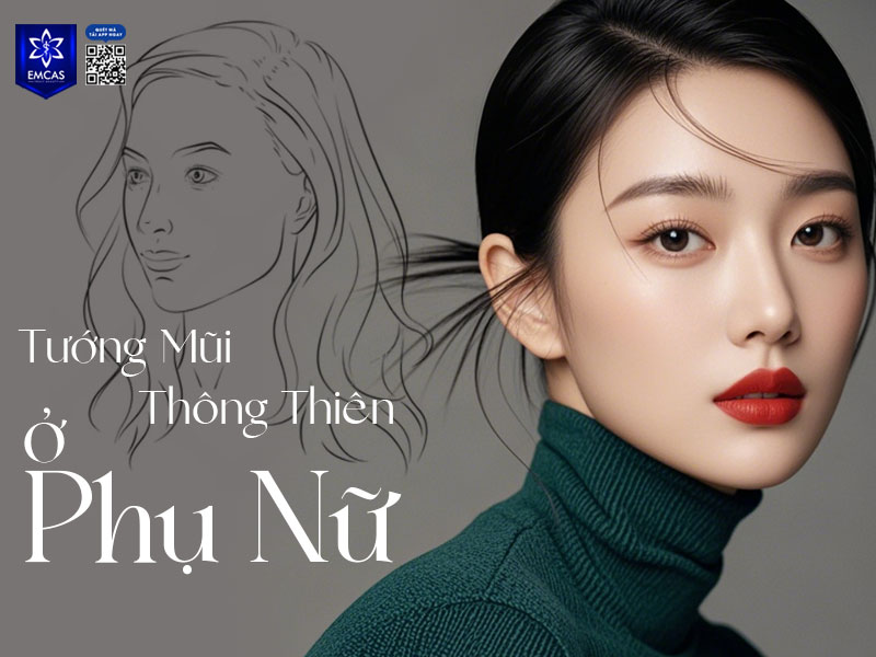 Mũi thông thiên ở phụ nữ không chỉ mang vẻ đẹp cá tính mà còn là biểu tượng của trí tuệ và vận mệnh phú quý