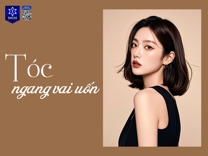 Tóc ngang vai uốn cụp là “vũ khí” cho những ai có khuôn mặt nhỏ, mũi to nhưng muốn giữ phong cách năng động, hiện đại