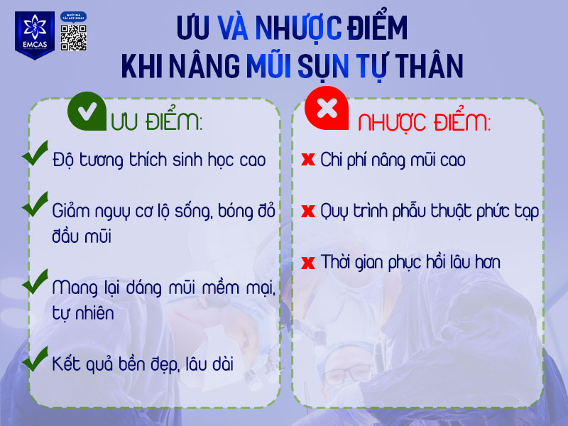 Với nhiều ưu điểm vượt trội nâng mũi bằng sụn tự thân được nhiều người ưa thích