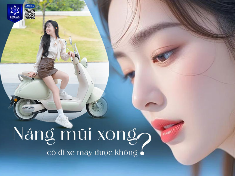 Sau phẫu thuật, vùng mũi còn nhạy cảm, sưng nề và dễ bị tổn thương bởi tác động từ môi trường, do đó việc đi xe máy không được khuyến khích