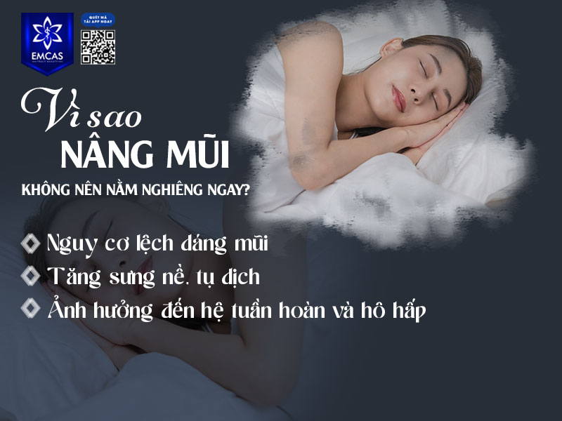 Khi nằm nghiêng, áp lực của gối và trọng lực từ cơ thể tạo sự đè ép lên sống mũi.