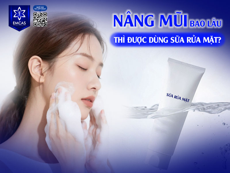 Bạn chỉ nên bắt đầu sử dụng sữa rửa mặt sau khoảng 10 – 14 ngày nâng mũi, khi vết thương đã lành, không còn sưng bầm hoặc rỉ dịch.