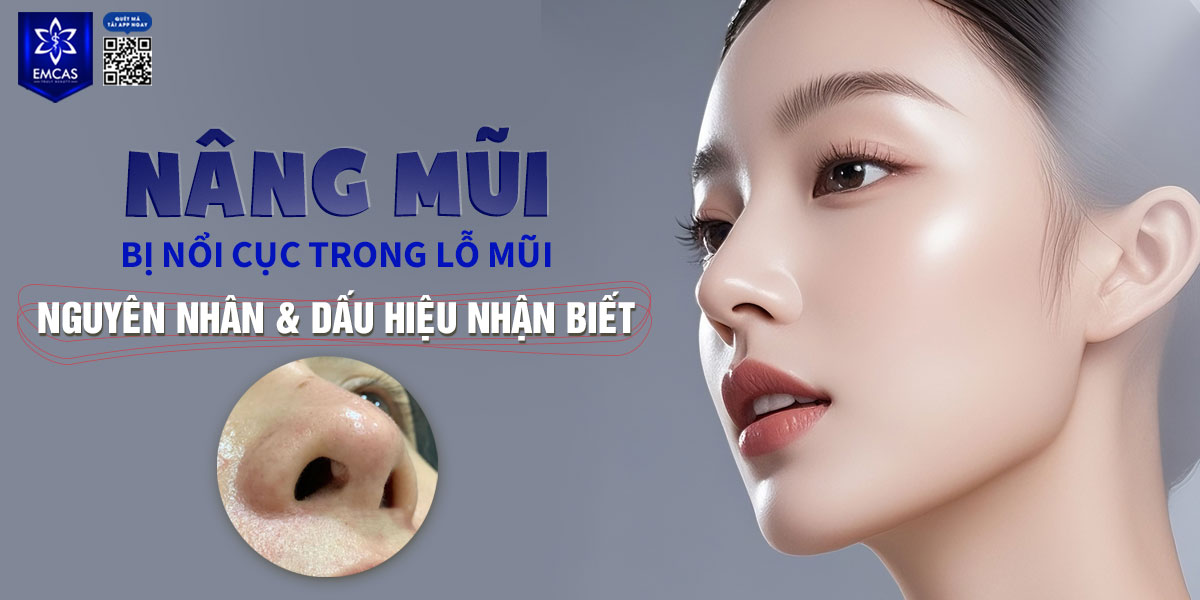 NÂNG MŨI BỊ NỔI CỤC TRONG LỖ MŨI
