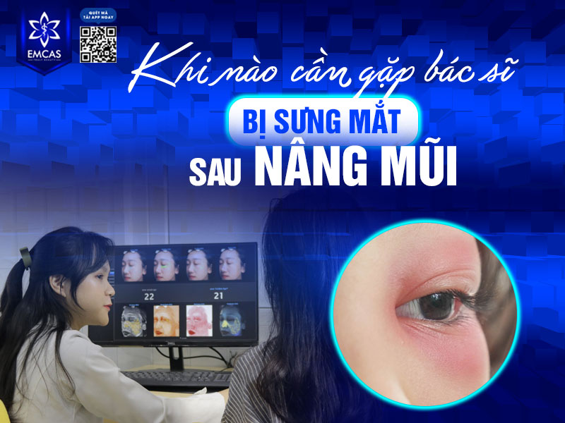 Nếu sau nâng mũi bị vùng mắt, mũi có một số dấu hiệu cảnh báo bất thường cần đến ngay cơ sở y tế để thăm khám, kiểm tra ngay lập tức để tránh biến chứng