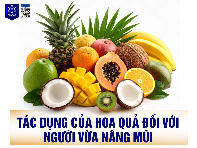 Hoa quả là nguồn thực phẩm tự nhiên giàu vitamin, khoáng chất và chất chống oxy hóa có tác dụng hỗ trợ cơ thể phục hồi sau nâng mũi.