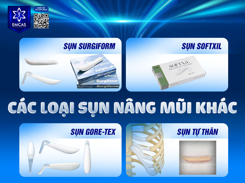 Bên cạnh sụn silicon, hiện nay trong phẫu thuật nâng mũi còn có nhiều loại vật liệu khác được đánh giá cao hơn về độ an toàn và hiệu quả thẩm mỹ.