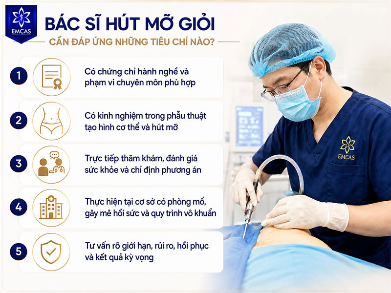 Một bác sĩ hút mỡ giỏi cần đáp ứng 5 tiêu chí quan trọng