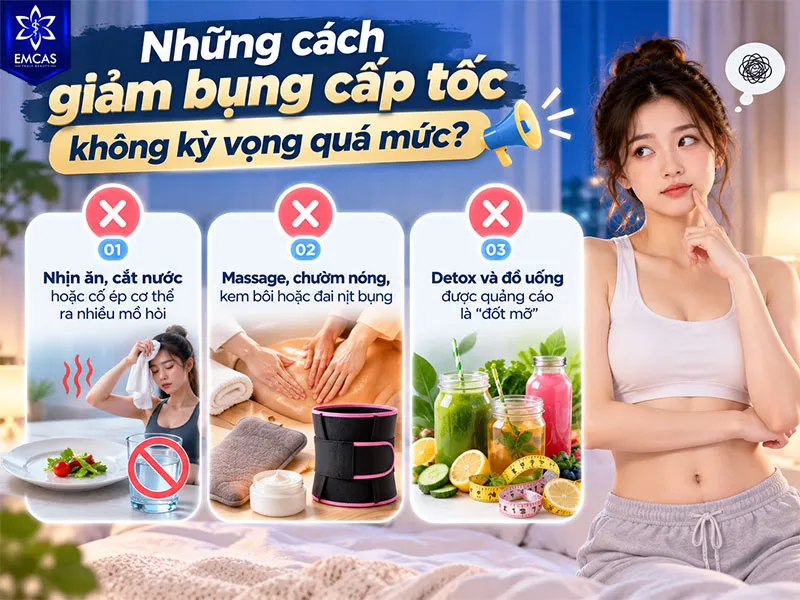 Nhịn ăn, cắt nước, cố đổ mồ hôi, massage, kem bôi, đai nịt bụng hoặc đồ uống detox không phải cách đáng tin cậy để làm mỡ bụng biến mất