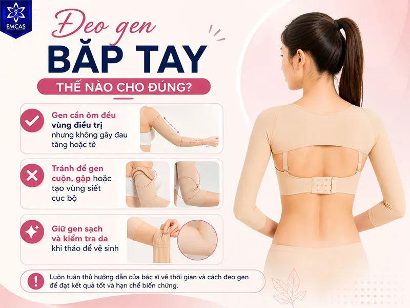 Mặc gen sao cho lực ép phân bố tương đối đều quanh vùng được chỉ định