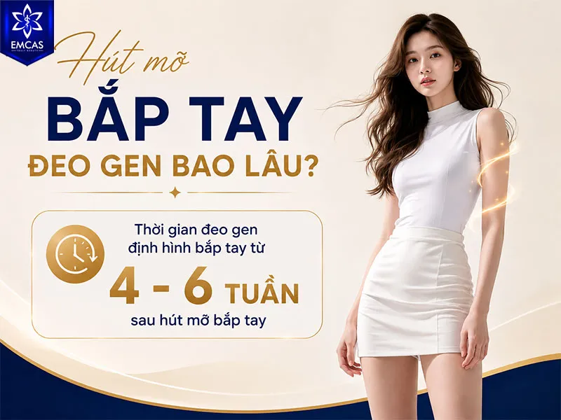 Bạn cần đeo gen định hình bắp tay từ 4 - 6 tuần sau hút mỡ bắp tay.