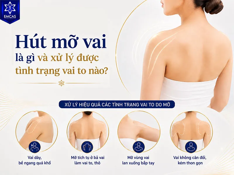 Hút mỡ vai là phương pháp loại bỏ một phần mỡ dưới da tập trung ở vùng vai hoặc bả vai