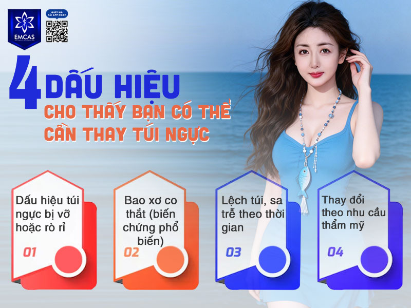 Bạn nên thay túi độn khi túi xuất hiện các vấn đề liên quan đến tình trạng túi bị vỡ hoặc rò rỉ, co thắt bao xơ, lệch túi – sa trễ hoặc đơn giản là nhu cầu thẩm mỹ thay đổi.