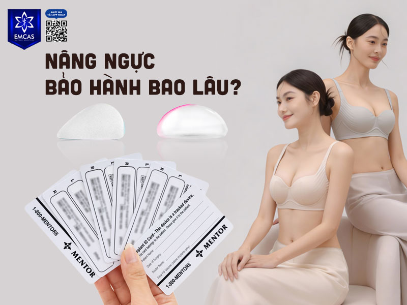 Nâng ngực thường được bảo hành 1 năm đối với các vấn đề liên quan đến kỹ thuật phẫu thuật tại cơ sở thẩm mỹ, trong khi đó túi ngực được áp dụng chế độ bảo hành từ 10 - 15 năm hoặc thậm chí là trọn đời từ hãng sản xuất.