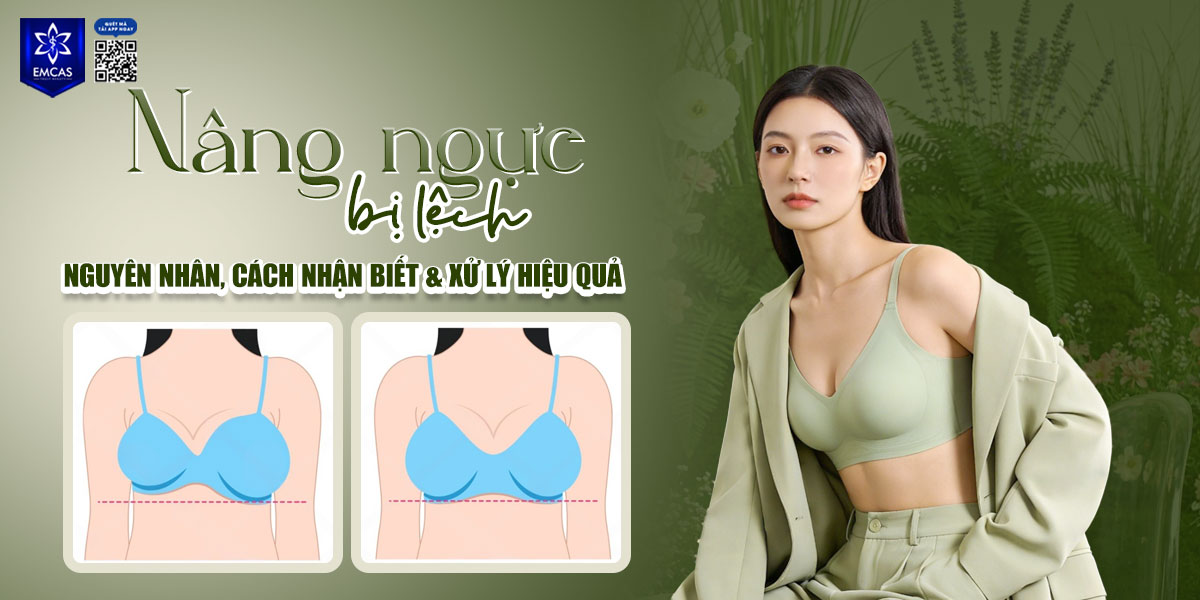 Nâng ngực bị lệch: Nguyên nhân, cách nhận biết & xử lý hiệu quả