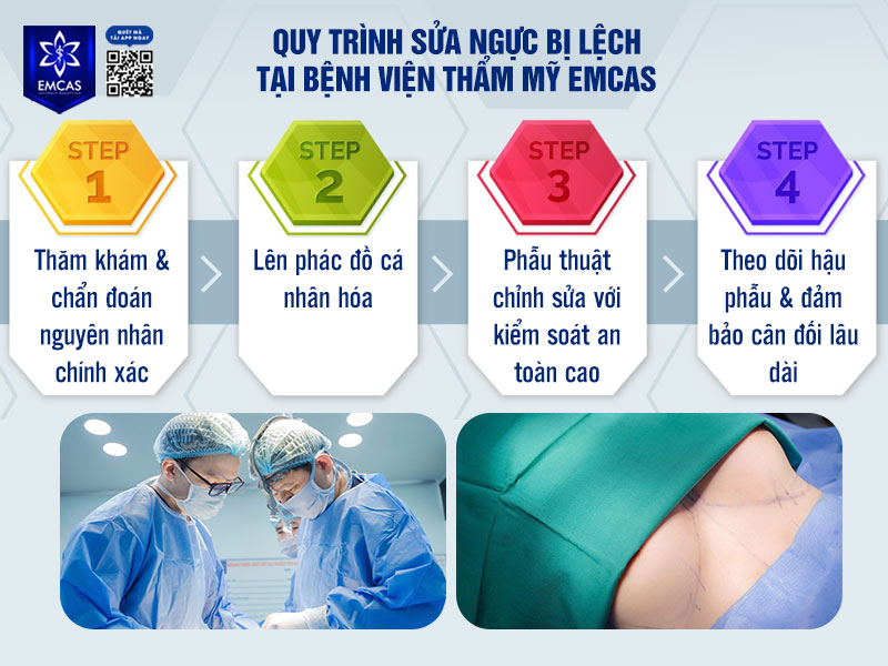 Tại Bệnh Viện Thẩm Mỹ EMCAS, quá trình chỉnh sửa vòng 1 bị lệch được thực hiện chặt chẽ, đảm bảo xác định đúng nguyên nhân và áp dụng phương pháp phù hợp cho từng trường hợp.