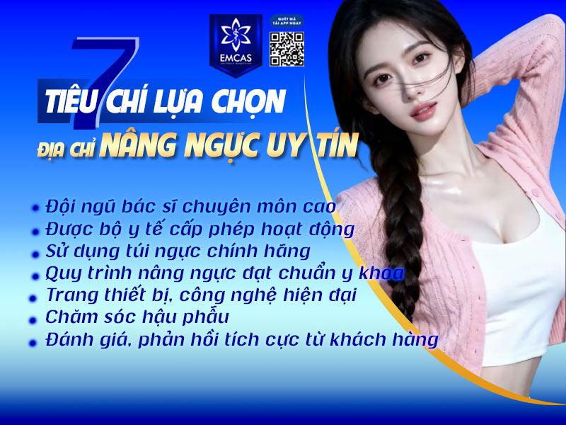 Một cơ sở y tế đáng tin cậy như Bệnh Viện Thẩm Mỹ EMCAS không chỉ giúp mang lại dáng ngực hài hòa, tự nhiên mà còn đảm bảo yếu tố an toàn, hạn chế tối đa rủi ro và biến chứng.