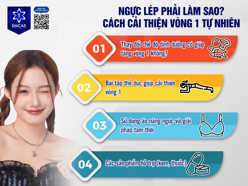 Có nhiều cách khác nhau giúp cải thiện vòng 1, tùy vào tình trạng cơ thể và nhu cầu cá nhân, bạn có thể lựa chọn phương pháp phù hợp.
