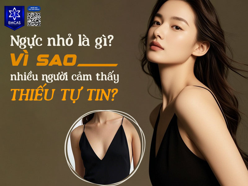 Ngực nhỏ là tình trạng vòng 1 có kích thước khiêm tốn, bầu ngực ít nhô và không rõ đường cong so với vóc dáng.