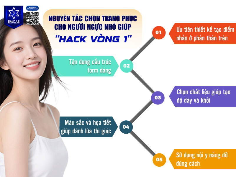 bạn không chỉ cần chọn đồ theo sở thích mà còn nên áp dụng một số nguyên tắc giúp tạo hiệu ứng đầy đặn và cân đối hơn cho phần thân trên.