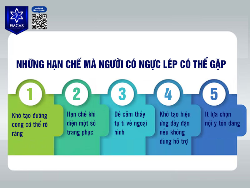 Bên cạnh những tác dụng ngực lép mang lại, cũng cần được nhìn nhận một cách cân bằng khi vẫn tồn tại một số hạn chế nhất định về thẩm mỹ và trải nghiệm cá nhân