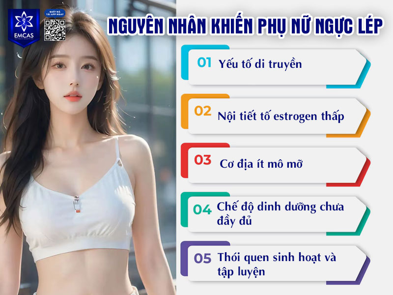 Khi cơ thể có lượng estrogen thấp hoặc mất cân bằng nội tiết, vòng ngực có thể phát triển chậm hoặc không đạt kích thước như mong muốn.