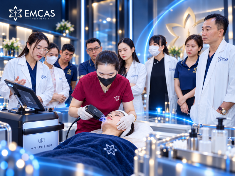 Sau thủ thuật, khách hàng được hướng dẫn chăm sóc da, bảo vệ da khỏi ánh nắng